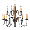 Harrison Two Tier Chandelier in Pearwood Main image