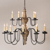 Harrison Two Tier Chandelier in Pearwood Additional image