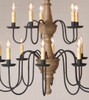 Harrison Two Tier Chandelier in Pearwood Additional image
