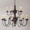Harrison Two Tier Chand. in Espresso with Salem Brick Additional image