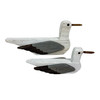 Wooden Seagull Statues Set of 2 Coastal White Bird Shelf Decor 7.5 In Additional image