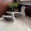 Wooden Seagull Statues Set of 2 Coastal White Bird Shelf Decor 7.5 In Lifestyle image 4