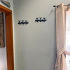 Set of 2 Whale Tail Wall Hooks Cast Iron Blue Coastal Triple Hook 10.5 In Lifestyle image 4