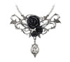 Alchemy Gothic Bacchanal Rose Crystal Drop Pendant Necklace Main image