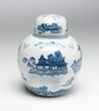 AA Importing 59766 Blue And White Round Jar With Lid Main image