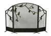 Weathered Brown Lodge Style Pinecone Fireplace Screen Main image