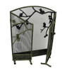 Weathered Brown Lodge Style Pinecone Fireplace Screen Additional image