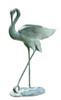 Verdigris Finish Indoor Outdoor Crane Bird Planter 30 Inches Tall Main image