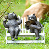 SPI Hipster Bears on Bench Garden Additional image
