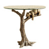 Sleepy Bear Hand Painted Aluminum Glass Top End Table Main image