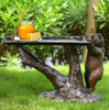 Curious Bear Hand Painted Aluminum End Table Additional image