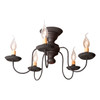 Irvin's Country Tinware Thorndale Ceiling Light in Hartford Black over Red Main image