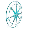 Zeckos 39 Inch Aqua Metal Compass Rose Wall Decor Additional image