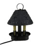 Smokey Black Finish 2 Light Punched Tin Accent Lamp Additional image