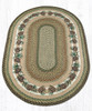 Earth Rugs OP-51 Needles & Cones Oval Patch 20" x 30" Main image