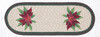 Earth Rugs OP-508 Poinsettia Oval Patch Runner 13" x 36" Main image