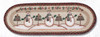 Earth Rugs OP-81 Moon & Star Snowman Oval Patch Runner 13" x 36" Main image