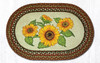 Earth Rugs OP-300 Sunflowers Oval Patch 20" x 30" Main image