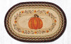 Earth Rugs OP-319 Pumpkin Candy Corn Oval Patch 20" x 30" Main image