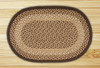 Earth Rugs C-17 Chocolate / Natural Oval Braided Rug 5 Feet x 8 Feet Main image