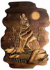 Wolf Hand Crafted Intarsia Wood Art Wall Hanging 18 X 23 X 2.5 Inches Main image