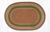 Earth Rugs C-24 Olive / Burgundy / Gray Oval Braided Rug 20" x 30" Main image