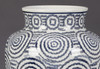 AA Importing Blue and White Circles Porcelain Vase Additional image