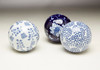 AA Importing 59814 Blue And White Porcelain Balls - Set Of 3 Main image