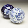 AA Importing 59814 Blue And White Porcelain Balls - Set Of 3 Additional image