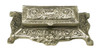 5 Inch Square Pewter Finish Stamp Box Main image