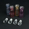 Set of 4 Colored Cut Glass Decorative Perfume Bottles With Stoppers Additional image