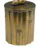 7 Inch Tall Brass Bamboo Design Box With Lid Additional image