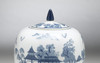 AA Importing 59763 Blue And White Round Jar With Lid Additional image
