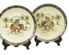 Pair of Elephant With Monkey Decorative Plates 10 Inch Diameter Additional image
