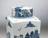 AA Importing 59745 12 Inch Blue & White Square Jar Additional image
