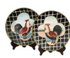 Pair of 10 Inch Diameter Ceramic Rooster Decorative Plates Additional image
