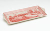 AAI Rectangular Porcelain Tray, Dark Pink and Cream River Scene Main image