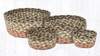 Earth Rugs CB-24 Olive / Burgundy / Gray Casserole Baskets Set of 4 Main image