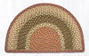 Earth Rugs SC-24 Olive / Burgundy / Gray Small Rug Slice 18" x 29" Main image