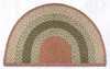 Earth Rugs SC-24 Olive / Burgundy / Gray Large Rug Slice 24" x 39" Main image