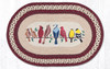 Earth Rugs OP-501 Birds on a Wire Oval Patch 20" x 30" Main image