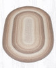 Earth Rugs C-776 Natural Oval Braided Rug 4 Feet X 6 Feet Main image