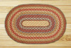 Earth Rugs C-300 Honey / Vanilla / Ginger Oval Braided Rug 4 Feet x 6 Feet Main image