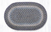 Earth Rugs C-05 Blue / Natural Oval Braided Rug 20" x 30" Main image