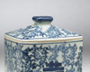 AA Importing 59755 Antiqued Pale Green And Blue Square Jar With Lid Additional image