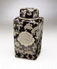 AA Importing 59820 12 Inch Square Brown & Cream Jar Main image