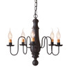 Medium Norfolk Chandelier in Hartford Black over Red Main image