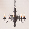 Medium Norfolk Chandelier in Hartford Black over Red Additional image