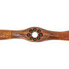 Hand-Carved Distressed Brown Wooden Airplane Propeller Wall Sculpture 24 Inches Additional image