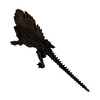 Dimetrodon Dinosaur Statue Fossil Style Brown Polyresin Sculpture 18 Inch Additional image